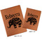 Baby Elephant Cognac Leatherette Portfolios with Notepad - Compare Sizes