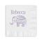 Baby Elephant Coined Cocktail Napkin - Front View