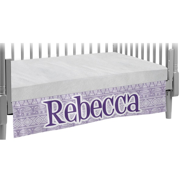 Custom Baby Elephant Crib Skirt (Personalized)