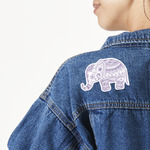 Baby Elephant Twill Iron On Patch - Custom Shape