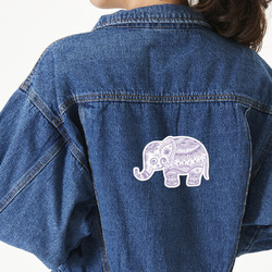 Baby Elephant Twill Iron On Patch - Custom Shape - X-Large - Set of 4
