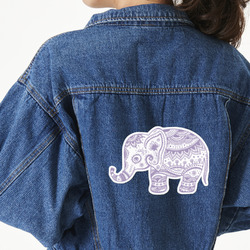 Baby Elephant Twill Iron On Patch - Custom Shape - 2XL - Set of 4