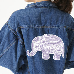 Baby Elephant Twill Iron On Patch - Custom Shape - 3XL - Set of 4