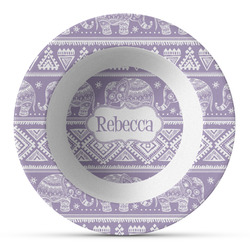 Baby Elephant Plastic Bowl - Microwave Safe - Composite Polymer (Personalized)