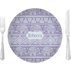 Baby Elephant Glass Lunch / Dinner Plate 10" (Personalized)