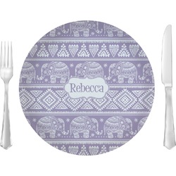 Baby Elephant 10" Glass Lunch / Dinner Plates - Single or Set (Personalized)