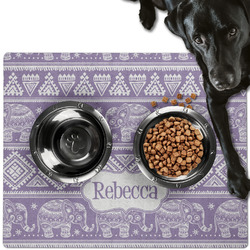 Baby Elephant Dog Food Mat - Large w/ Name or Text