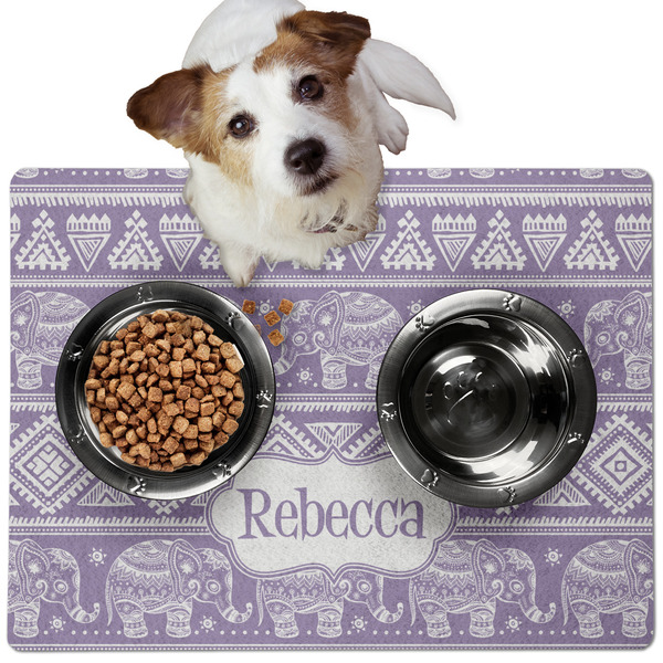 Baby Elephant Dog Food Mat - Medium LIFESTYLE