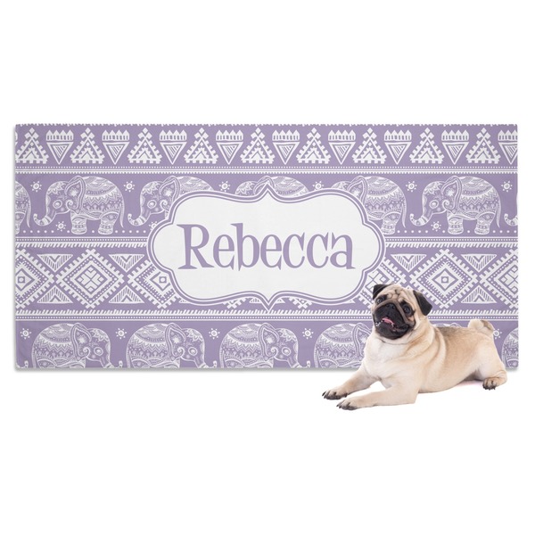 Custom Baby Elephant Dog Towel (Personalized)
