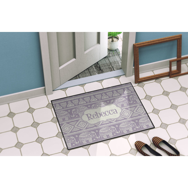 Baby Elephant Door Mat Lifestyle