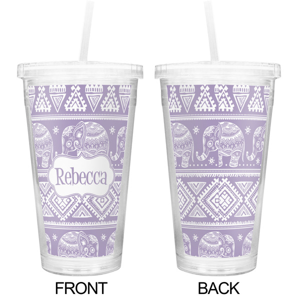 Baby Elephant Double Wall Tumbler with Straw - Approval