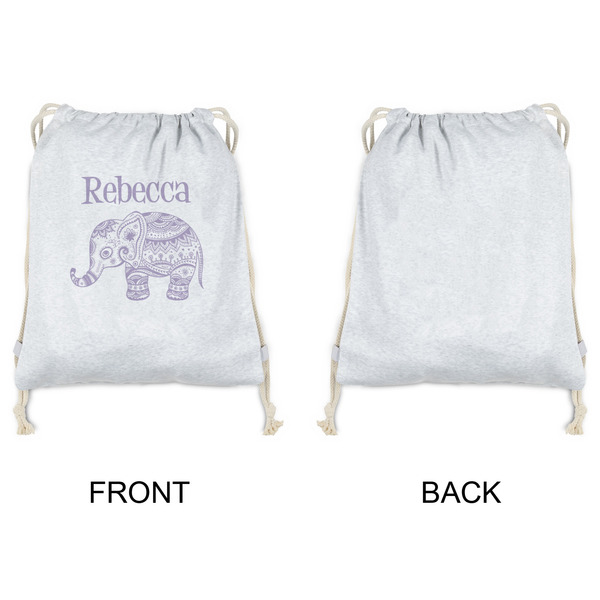 Baby Elephant Drawstring Backpacks - Sweatshirt Fleece - Single Sided - APPROVAL