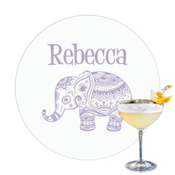 Baby Elephant Printed Drink Topper (Personalized)