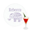 Baby Elephant Printed Drink Topper -  2.5" (Personalized)
