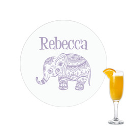 Baby Elephant Printed Drink Topper - 2.15" (Personalized)