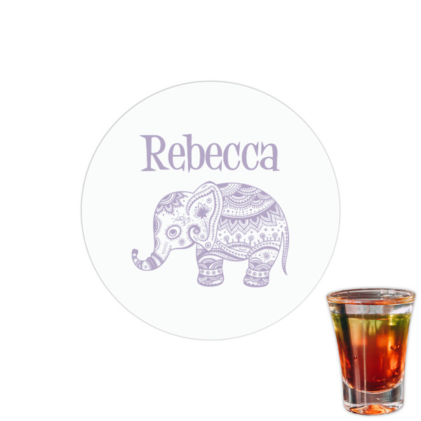 Custom Baby Elephant Printed Drink Topper - 1.5" (Personalized)
