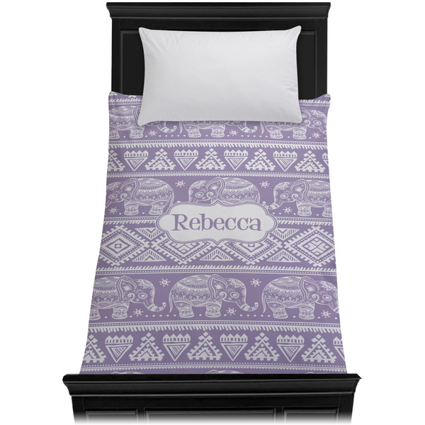 Baby Elephant Duvet Cover - Twin XL - On Bed - No Prop