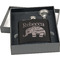 Baby Elephant Engraved Black Flask Gift Set