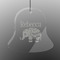 Baby Elephant Engraved Glass Ornament - Bell
