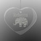 Baby Elephant Engraved Glass Ornaments - Heart