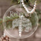 Baby Elephant Engraved Glass Ornaments - Round-Main Parent