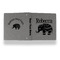 Baby Elephant Leather Binder - 1" - Grey - Back Spine Front View