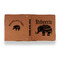 Baby Elephant Leather Binder - 1" - Rawhide - Back Spine Front View
