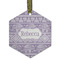 Baby Elephant Flat Glass Ornament - Hexagon w/ Name or Text