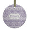 Baby Elephant Frosted Glass Ornament - Round