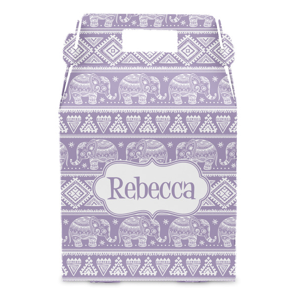 Baby Elephant Gable Favor Box - Front
