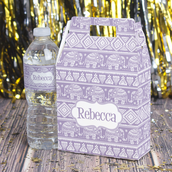 Baby Elephant Gable Favor Box - In Context