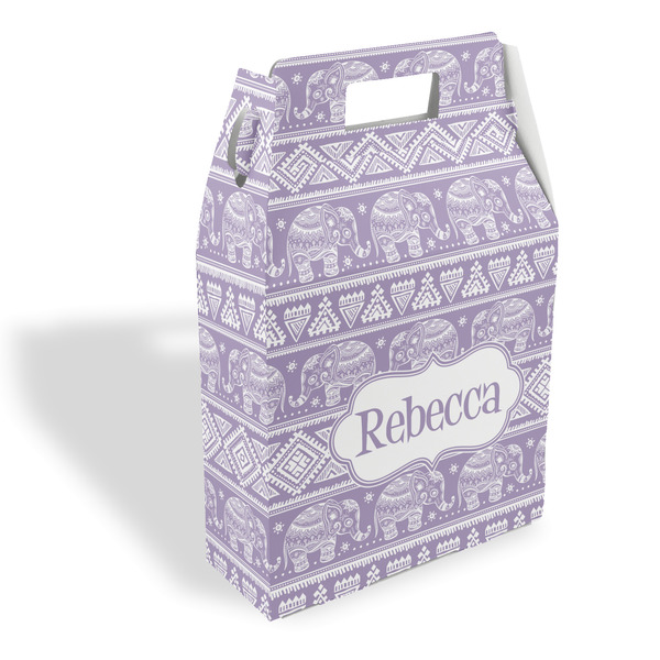 Custom Baby Elephant Gable Favor Box (Personalized)