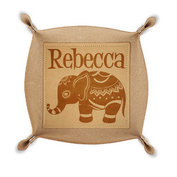 Baby Elephant Genuine Leather Valet Tray (Personalized)
