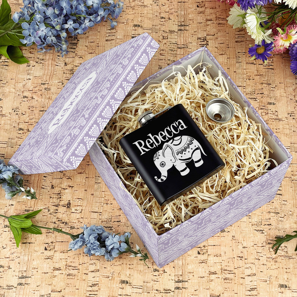 Baby Elephant Gift Boxes with Lid - Canvas Wrapped - Large - In Context