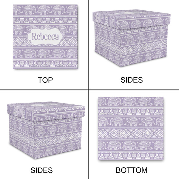 Baby Elephant Gift Boxes with Lid - Canvas Wrapped - X-Large - Approval