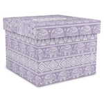 Baby Elephant Gift Box with Lid - Canvas Wrapped - X-Large (Personalized)