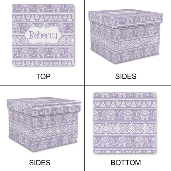 Baby Elephant Gift Boxes with Lid - Canvas Wrapped - XX-Large - Approval