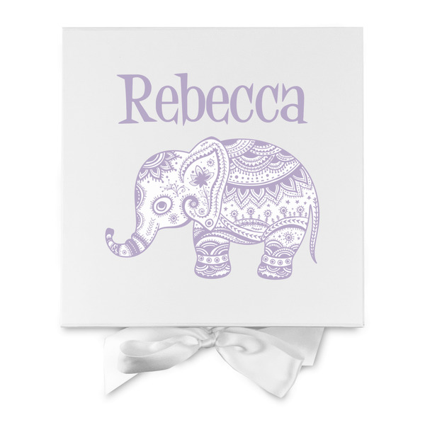 Baby Elephant Gift Boxes with Magnetic Lid - White - Approval