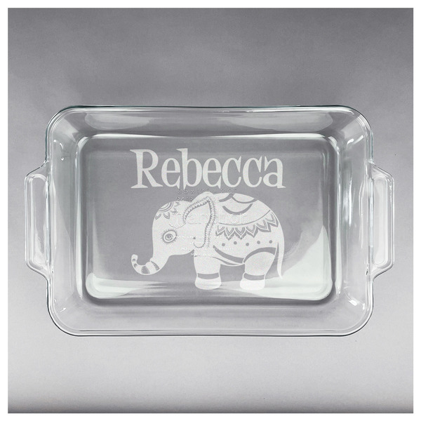 Baby Elephant Glass Baking Dish - APPROVAL (13x9)