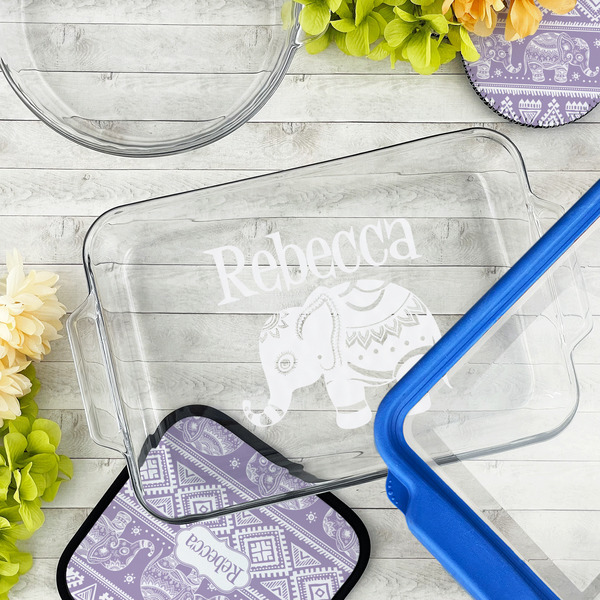 Baby Elephant Glass Baking Dish - LIFESTYLE (13x9)