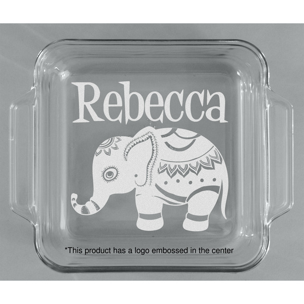 Baby Elephant Glass Cake Dish - APPROVAL (8x8)