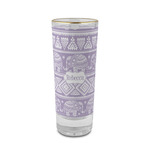 Baby Elephant 2 oz Shot Glass -  Glass with Gold Rim - Set of 4 (Personalized)