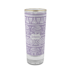 Baby Elephant 2 oz Shot Glass - Glass with Gold Rim (Personalized)