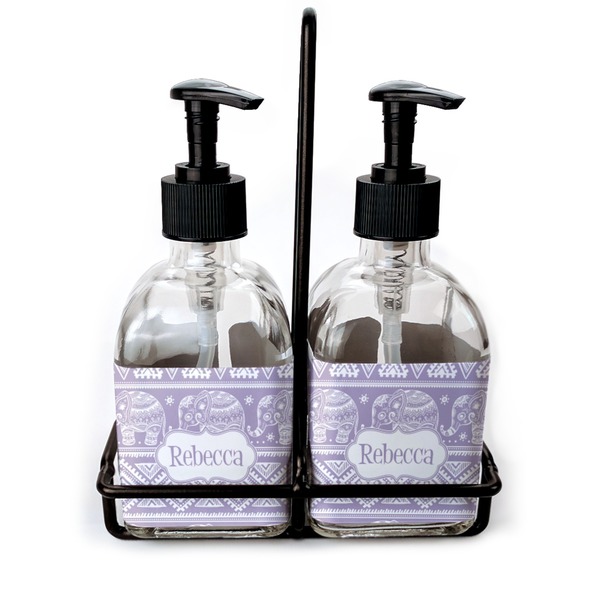 Custom Baby Elephant Glass Soap & Lotion Bottles (Personalized)