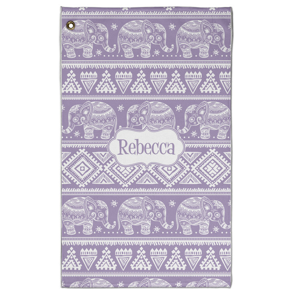 Custom Baby Elephant Golf Towel - Poly-Cotton Blend - Large w/ Name or Text