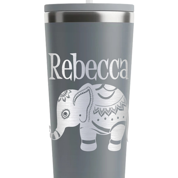 Baby Elephant Grey RTIC Everyday Tumbler - 28 oz. - Close Up