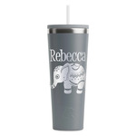 Baby Elephant RTIC Everyday Tumbler with Straw - 28oz - Grey - Single-Sided (Personalized)