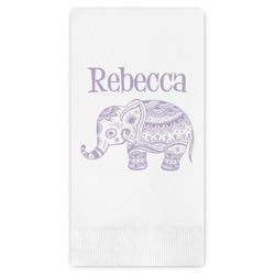 Baby Elephant Guest Napkins - Full Color - Embossed Edge (Personalized)