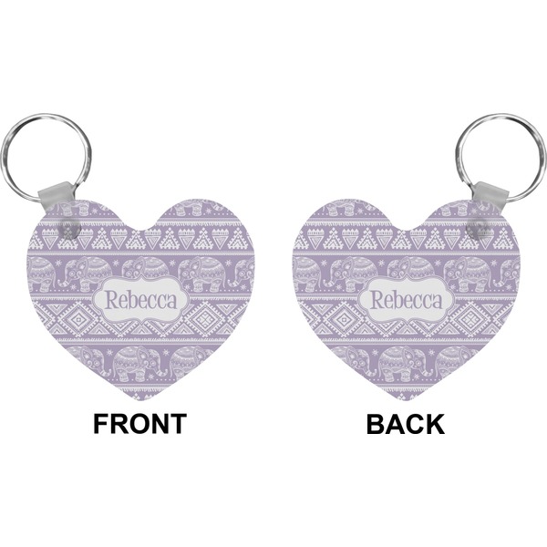 Baby Elephant Heart Keychain (Front + Back)