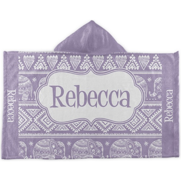 Custom Baby Elephant Kids Hooded Towel (Personalized)